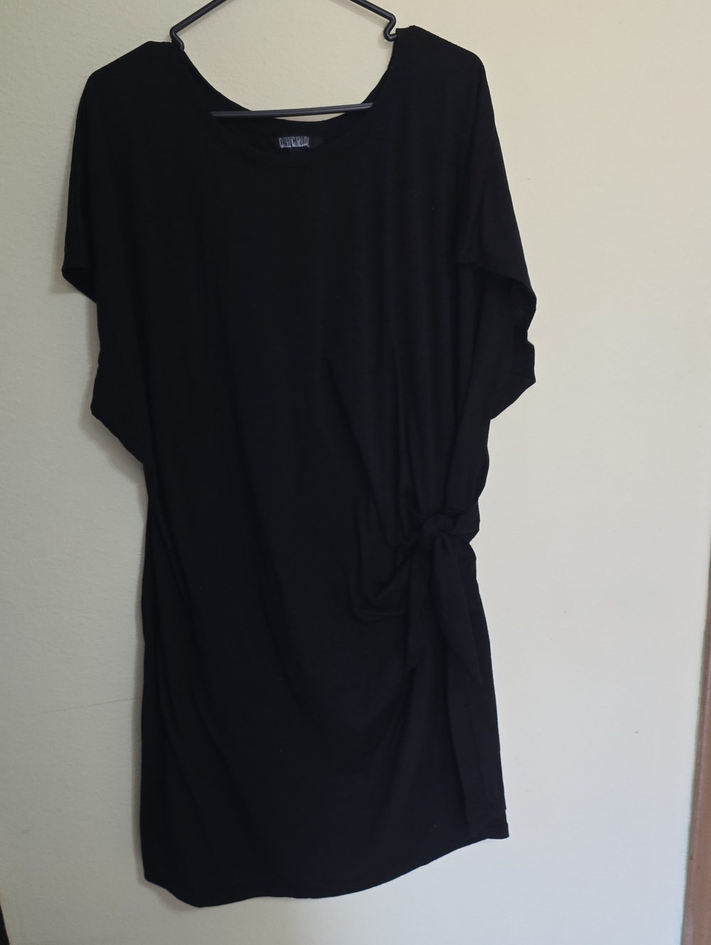 Black Tie-Waist Women's Top Dress Nicole Miller